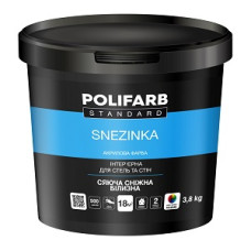 Фарба інтер’єрна акрилова "SNEZINKA" матова (Біла) ТМ "POLIFARB" 3,8кг