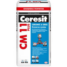 Клей для плитки "СМ 11 PLUS" ТМ "ЦЕРЕЗІТ" (CERESIT) 25,0кг (пал. 1,35т)