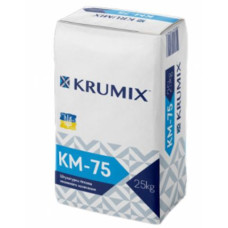 Штукатурка гіпсова КМ-75 машинна ТМ "КРУМіКС" (КRUMIX) 25,0кг (пал. 1,125т)