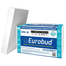 Пінопласт "ЕРS-30" 30х1000х1000мм ТМ "EUROBUD" (пак. 0,6м³ / 20 шт)