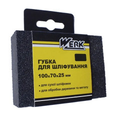 Губка абразивна 100х70х25мм Р80 для шліфування ТМ "WERK" арт.5832701