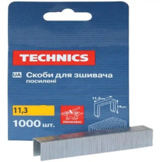 Скоби для степлеру 11,3х8мм посилені (пак. 1000шт) ТМ "TECHNICS"